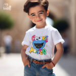 Cookie Monster kids T-shirt- White